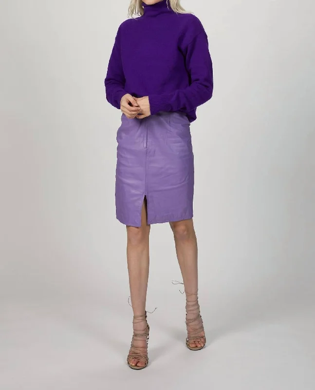 Charming Women's Clothes For Special Events Pure Cashmere Sweater In Purple