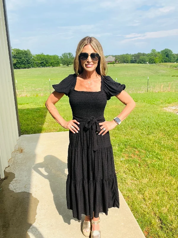 Women's Outerwear Apparel BLACK IVY MIDI DRESS-FLASH SALE