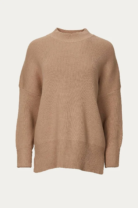 Women's Athletic Clothes Oversized Cotton-Blend Sweater In Dusty Blush
