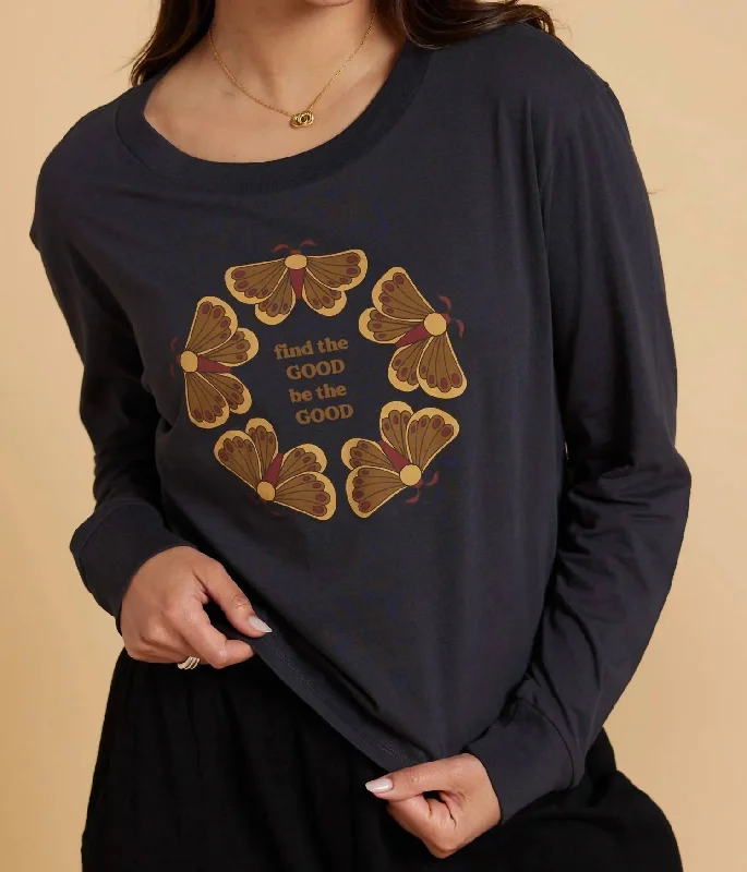 Feminine Luxe Style Sale Find Good Top In Washed Black