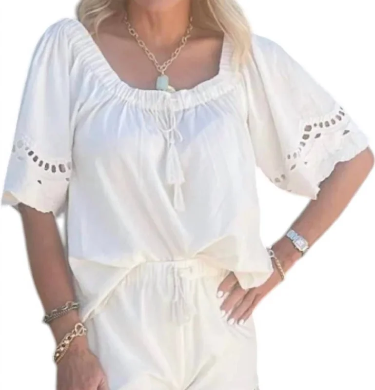 Classic Modern Offers Shell Top In Taupe