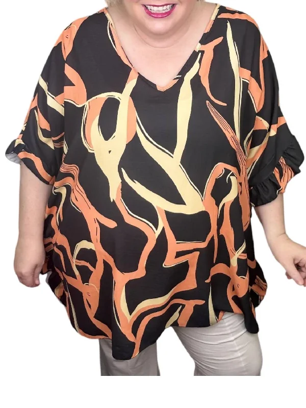 Discount Extravaganza Glam Hour Curvy Top In Black