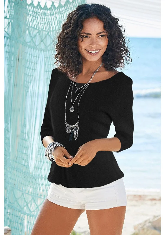 Fast Fashion Favorites LASCANA Women's 2 Pk 3/4 Sleeve Tops