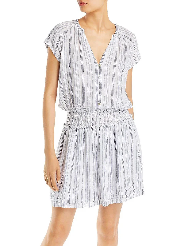 Women's Wardrobe Apparel Womens Stripe Mini Fit & Flare Dress